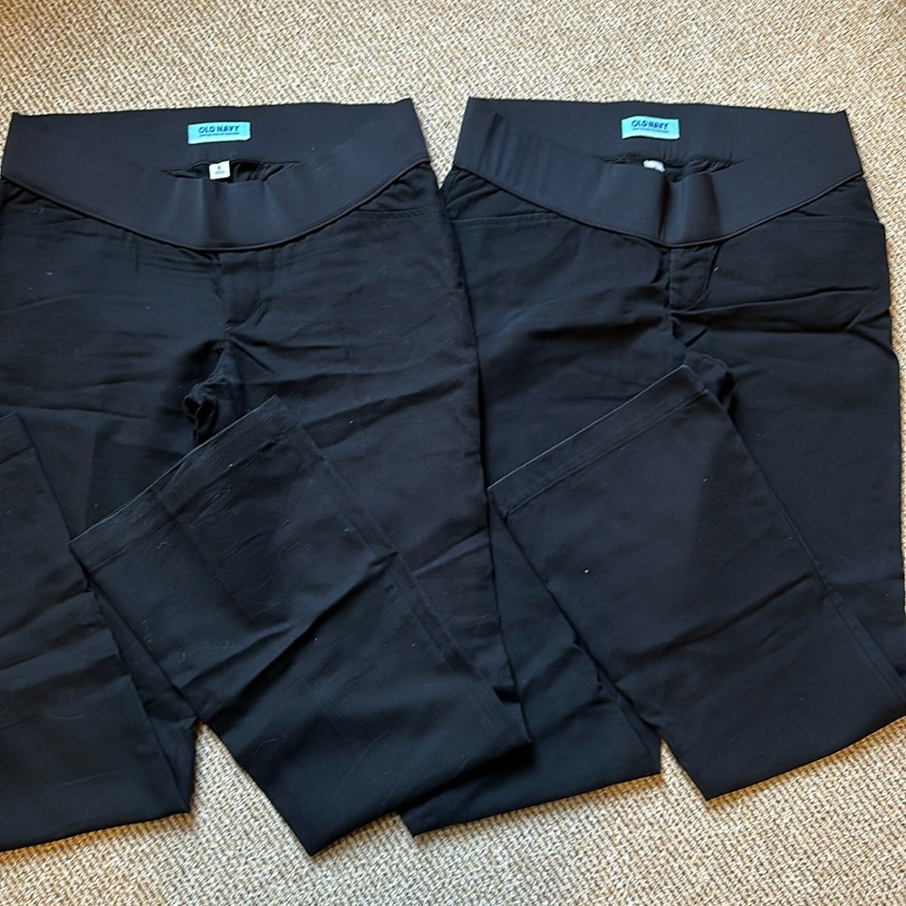 2 - Old Navy black maternity pants size 8